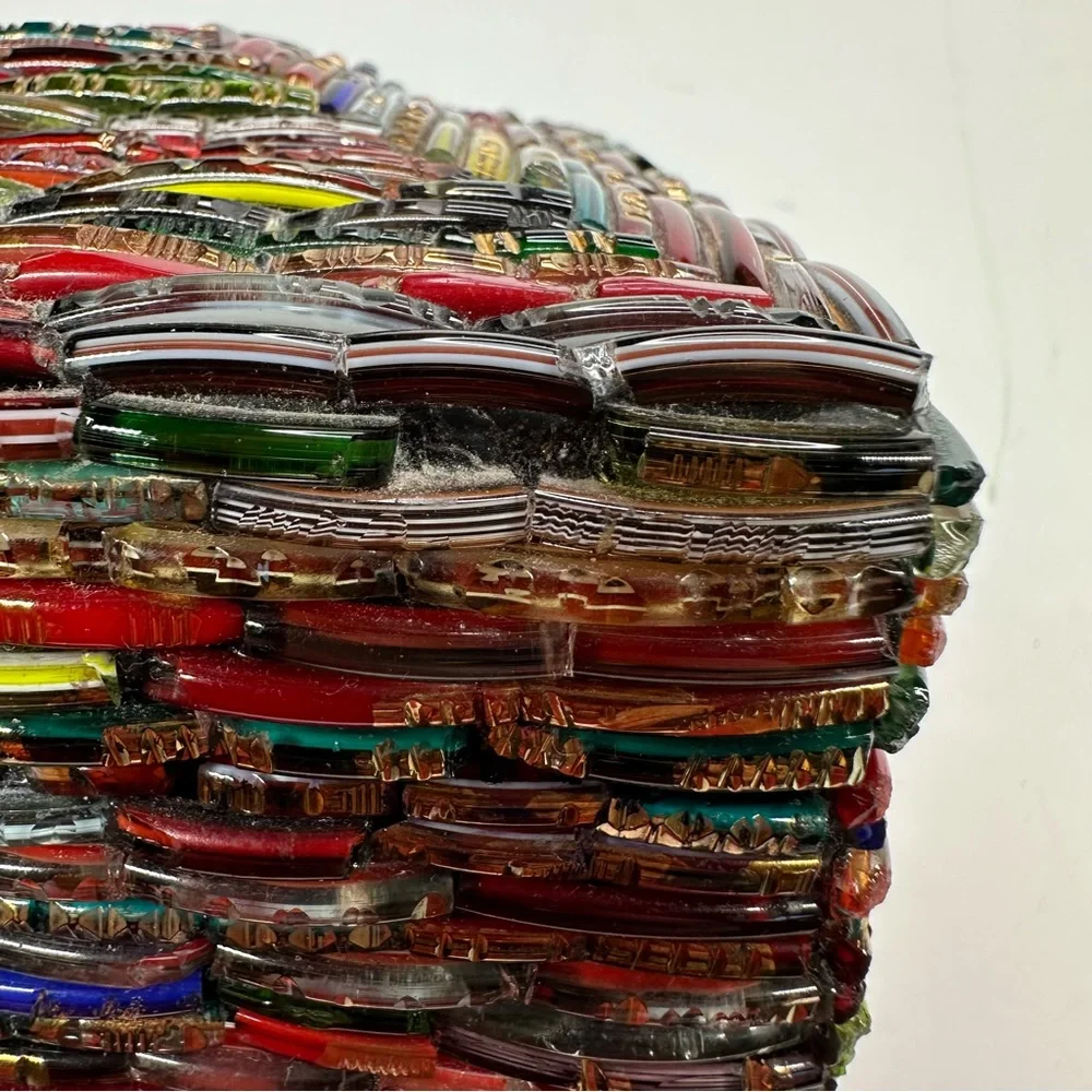 Vintage Mosaic Art Glass Jewelry Box